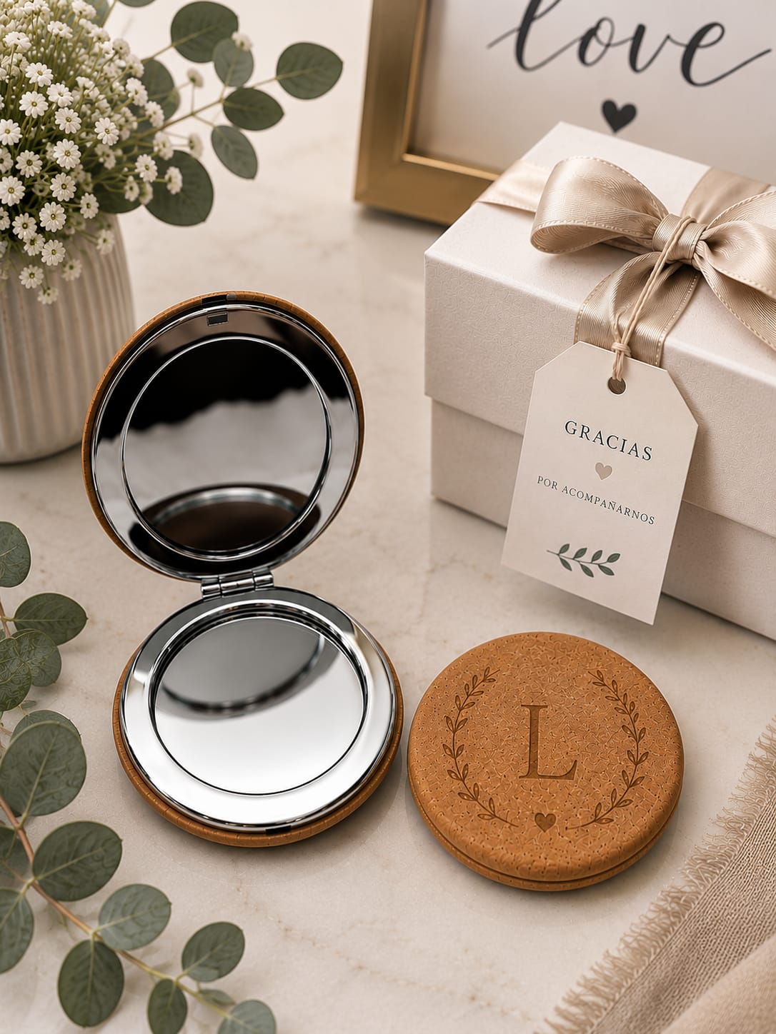 Espejo compacto personalizado para evento