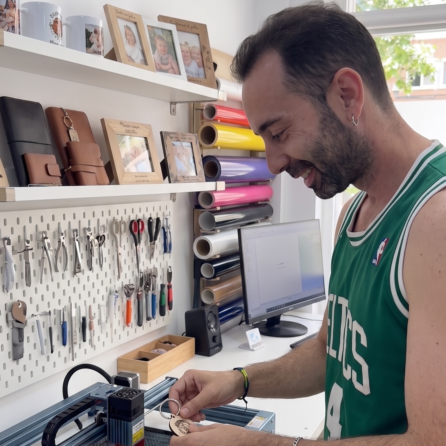 Juan García Martínez trabajando en el taller de inspiramoments